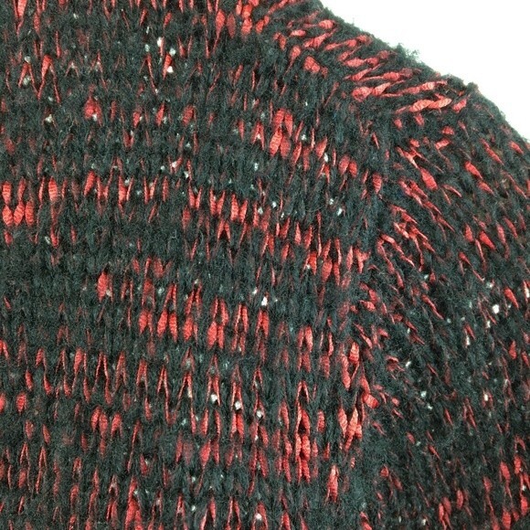 Narciso Rodriguez Design Nation Black & Red Long Sleeve Knit Open Sweater XS - Picture 6 of 11